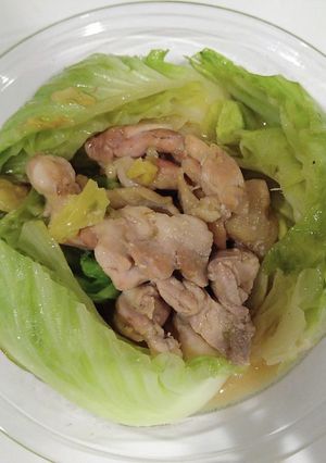 キャベツと鶏もも蒸し煮-レシピのメイン写真