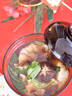 鶏肉と三つ葉のお雑煮-レシピのメイン写真