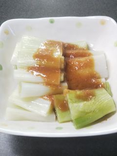 温長葱の酢味噌和え-レシピのメイン写真