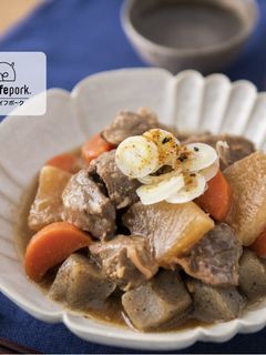 あったかい♪もつ煮風豚肉の味噌煮込み-レシピのメイン写真