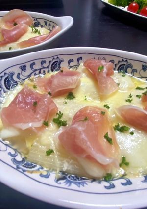 生ハムとねぎのグラタン-レシピのメイン写真