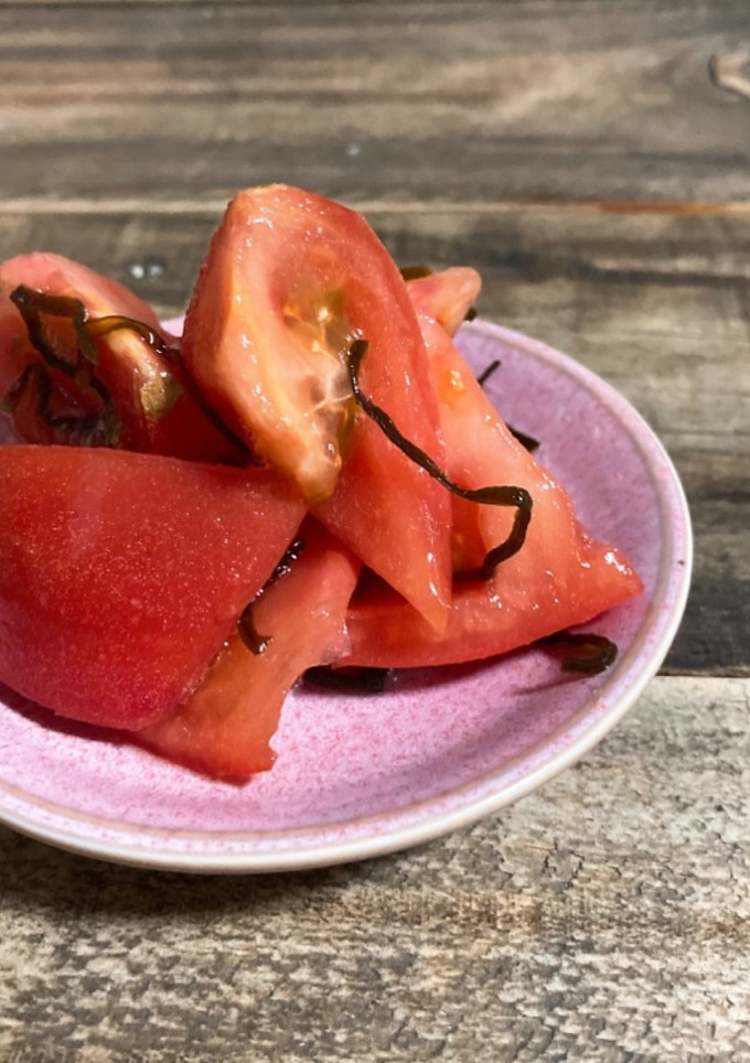 時短！塩昆布とトマトのさっぱり白だし和え-レシピのメイン写真