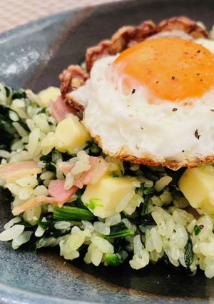 栄養満点♡ほうれん草とチーズのチャーハン-レシピのメイン写真