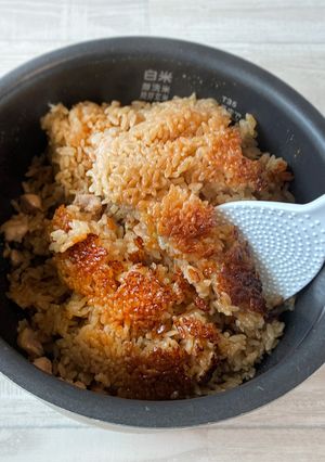 鶏肉だけで旨い！おこげ炊き込みご飯-レシピのメイン写真