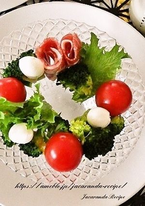 クリスマスリースサラダ（２０２１）-レシピのメイン写真