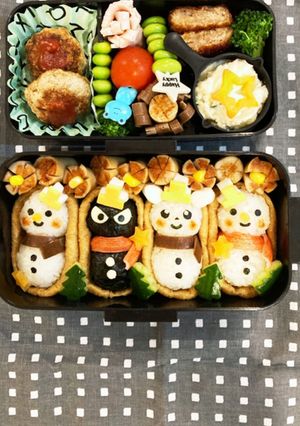 キャラ弁 ポケモンゆきだるま弁当 冬-レシピのメイン写真
