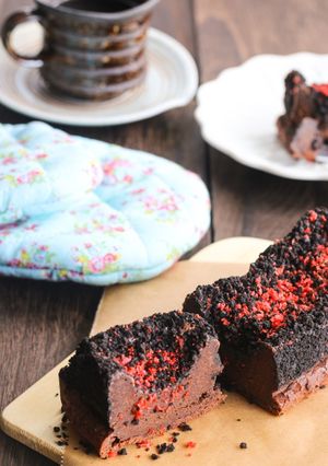 バレンタインに♡材料2つのチョコケーキ-レシピのメイン写真