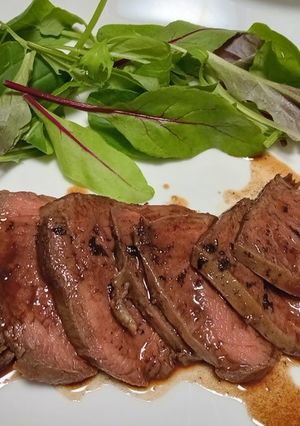 簡単!鹿肉のロースト バルサミコソース-レシピのメイン写真