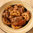 豚スペアリブとレンコンの黒糖・黒酢煮込み