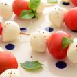 ひとくちモッツァとミニトマトのピンチョス