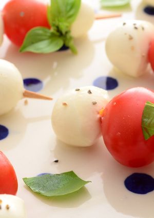 ひとくちモッツァとミニトマトのピンチョス-レシピのメイン写真
