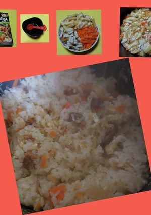 丸美屋の鶏釜飯の素を４合で炊くねん-レシピのメイン写真