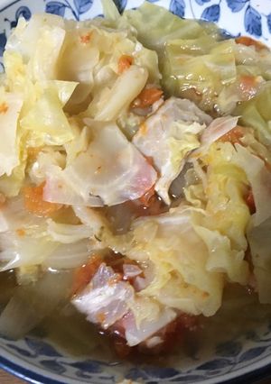 キャベツとベーコンのトマト煮-レシピのメイン写真