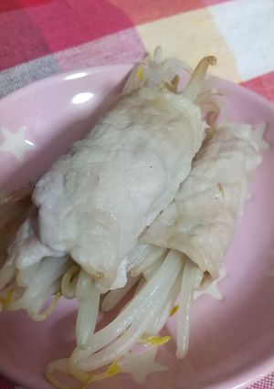 もやしの豚ロース巻き-レシピのメイン写真