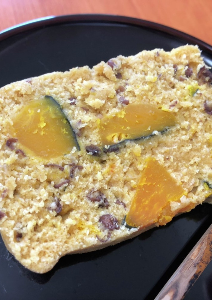オートミール甘酒レンジかぼちゃ小豆蒸パン-レシピのメイン写真