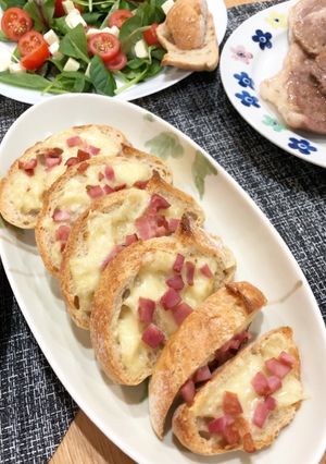 簡単　おつまみバゲット！-レシピのメイン写真