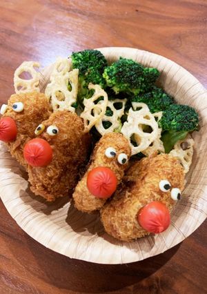 トナカイのメンチカツ☆クリスマスに*+-レシピのメイン写真