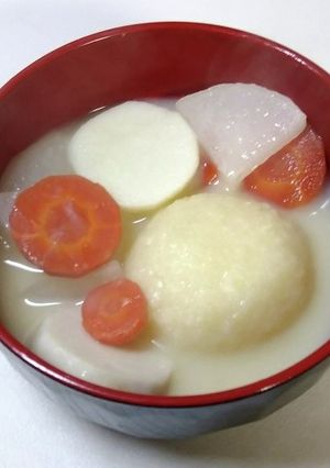紅白のお雑煮（関西風）-レシピのメイン写真