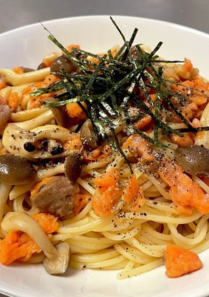 ガリバタ塩鮭パスタ-レシピのメイン写真