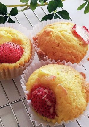 いちごクリームチーズカップケーキ-レシピのメイン写真