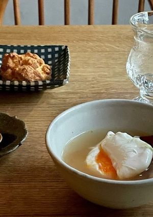 ポーチドエッグのスープ-レシピのメイン写真