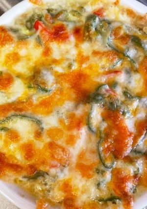 簡単ピーマンとツナのヘルシー豆腐グラタン-レシピのメイン写真