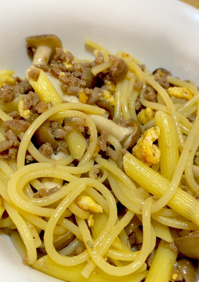 余ったそぼろで和風パスタ-レシピのメイン写真