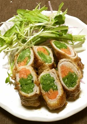 絹さやの肉巻き-レシピのメイン写真
