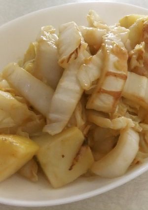白菜とじゃが芋の味噌照り焼き-レシピのメイン写真
