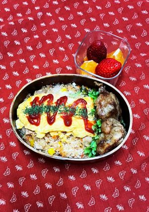 12/28 オムライスと唐揚げ弁当-レシピのメイン写真