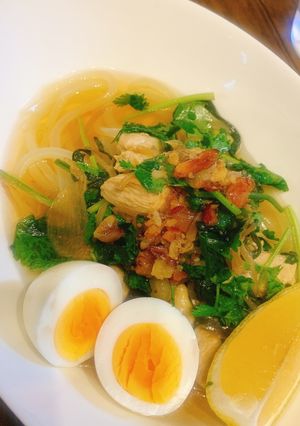 アオキのうどんで作るパクチー冷麺-レシピのメイン写真