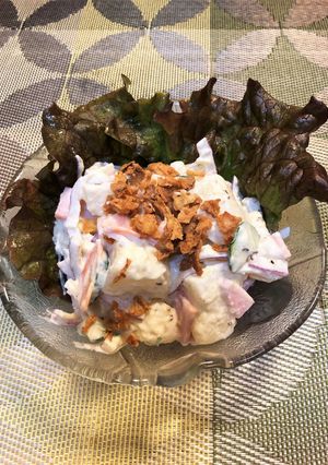 フライドオニオンでサクサク！ポテトサラダ-レシピのメイン写真