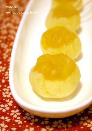おせちに♪サツマイモとリンゴの茶巾とん♪-レシピのメイン写真