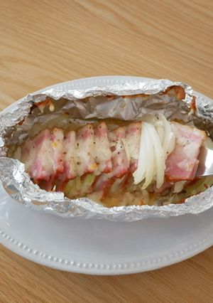 ベーコンブロックと玉ねぎのチーズ焼き-レシピのメイン写真