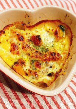 レンジで！かぼちゃの味噌マヨグラタン-レシピのメイン写真