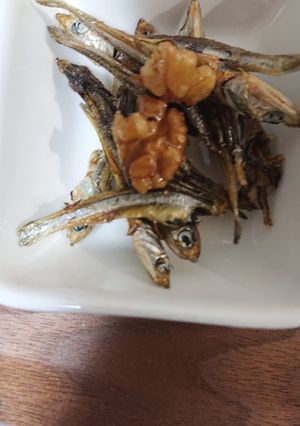 田作り風。クルミ入り。食べる煮干使用。-レシピのメイン写真