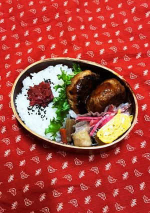 12/29 ハンバーグ弁当-レシピのメイン写真
