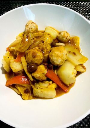 鶏団子と白菜の旨味オイスターあん-レシピのメイン写真