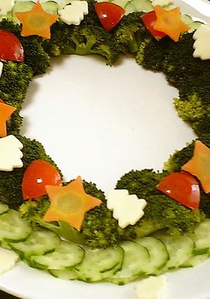 クリスマスに♪リースみたいなサラダ❤-レシピのメイン写真