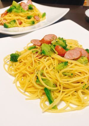 ウインナーとブロッコリーのオイルパスタ-レシピのメイン写真