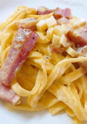 原形ベーコンブロックを使ったカルボナーラ-レシピのメイン写真