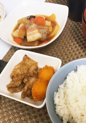 夕食　ぶた大根　サバ-レシピのメイン写真