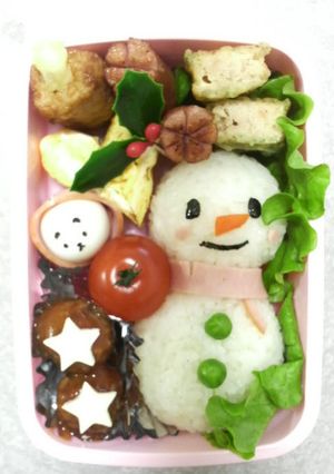 ｸﾘｽﾏｽ☆キャラ弁雪ダルマ-レシピのメイン写真