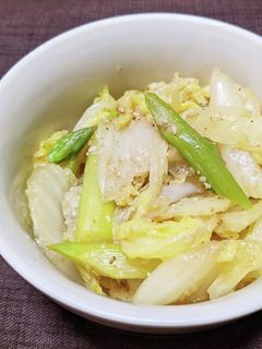 白菜とアスパラガスのオイスターソース和え-レシピのメイン写真