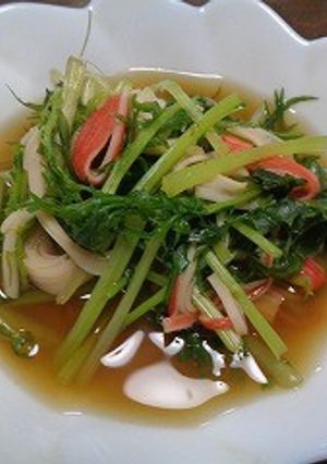 水菜とカニカマのあんかけ-レシピのメイン写真