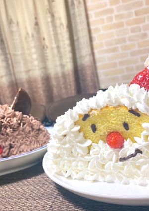 クリスマスの簡単ハーフケーキ-レシピのメイン写真