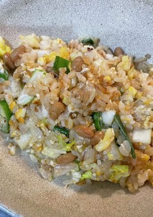ネギと白菜の納豆チャーハン-レシピのメイン写真