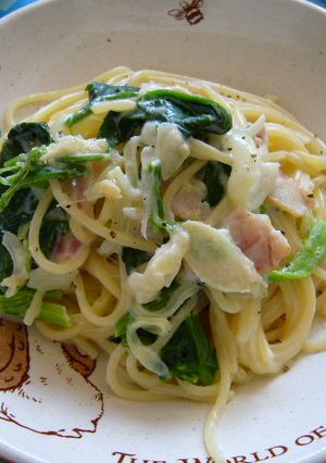 ベーコンとほうれん草のクリームパスタ-レシピのメイン写真