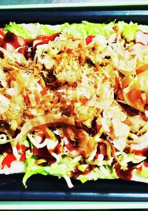 あまった切り餅でお好み焼き！-レシピのメイン写真