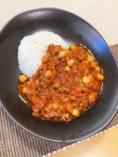 スパイスキーマカレー、ひよこ豆、トマト缶-レシピのメイン写真